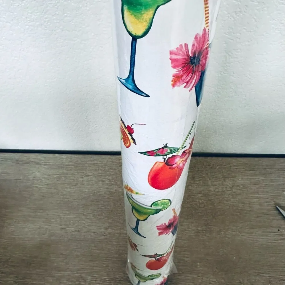 Tommy Bahama Tropical Cocktail Drinks Gift Wrap Wrapping Paper Roll